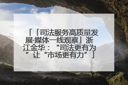 「司法服务高质量发展·媒体一线观察」浙江金华：“司法更有为”让“市场更有力”