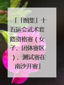 「图集」十五运会武术套路资格赛（女子、团体赛区）、测试赛在南沙开赛