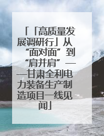 「高质量发展调研行」从“面对面”到“肩并肩”——甘肃全利电力装备生产制造项目一线见闻