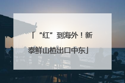 “红”到海外！新泰鲜山楂出口中东