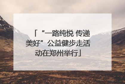“一路纯悦 传递美好”公益健步走活动在郑州举行