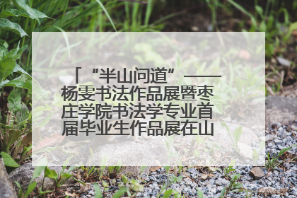 “半山问道”——杨雯书法作品展暨枣庄学院书法学专业首届毕业生作品展在山东省文化馆开幕