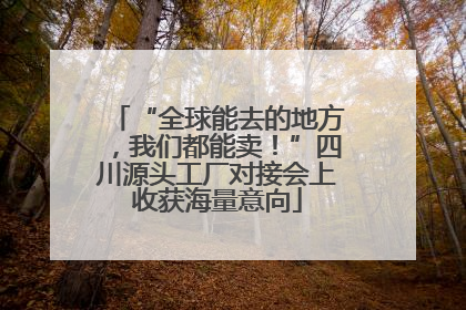 “全球能去的地方，我们都能卖！”四川源头工厂对接会上收获海量意向