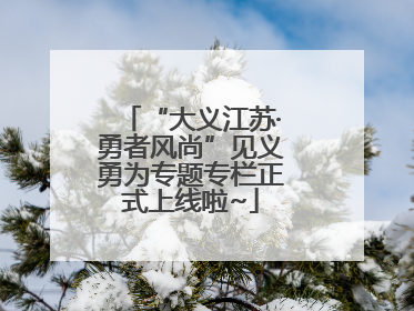 “大义江苏·勇者风尚”见义勇为专题专栏正式上线啦~