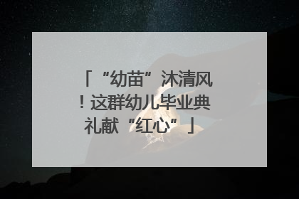 “幼苗”沐清风！这群幼儿毕业典礼献“红心”