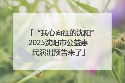 “我心向往的沈阳”2025沈阳市公益惠民演出预告来了