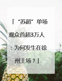 “苏超”单场观众首超3万人：为何发生在徐州主场？