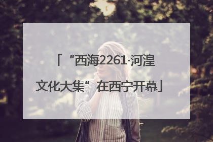 “西海2261·河湟文化大集”在西宁开幕