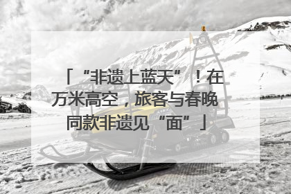 “非遗上蓝天”！在万米高空，旅客与春晚同款非遗见“面”