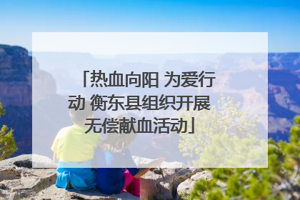 热血向阳 为爱行动 衡东县组织开展无偿献血活动