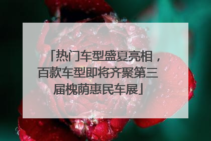 热门车型盛夏亮相,百款车型即将齐聚第三届槐荫惠民车展