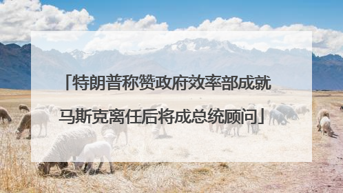 特朗普称赞政府效率部成就 马斯克离任后将成总统顾问