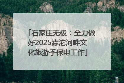 石家庄无极：全力做好2025滹沱河畔文化旅游季保电工作