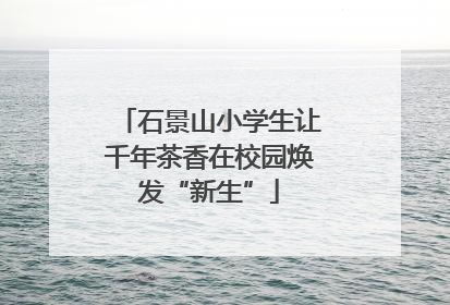 石景山小学生让千年茶香在校园焕发“新生”