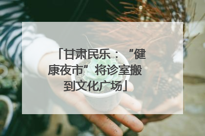 甘肃民乐：“健康夜市”将诊室搬到文化广场