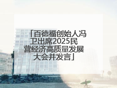 百德福创始人冯卫出席2025民营经济高质量发展大会并发言