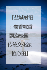 盐城射阳：囊香粽香飘溢校园 传统文化深植心田