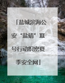 盐城滨海公安“盐靖”Ⅲ号行动织密夏季安全网