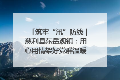 筑牢“汛”防线｜慈利县东岳观镇：用心用情架好党群温暖悠长的“连心桥”