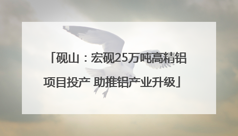 砚山：宏砚25万吨高精铝项目投产 助推铝产业升级