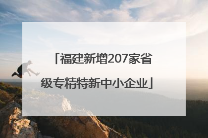 福建新增207家省级专精特新中小企业