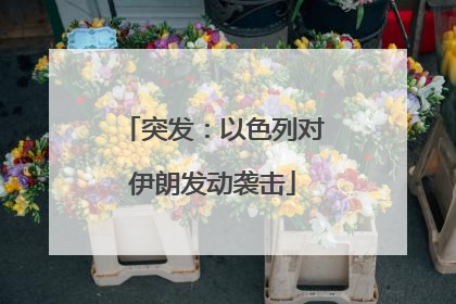 突发：以色列对伊朗发动袭击