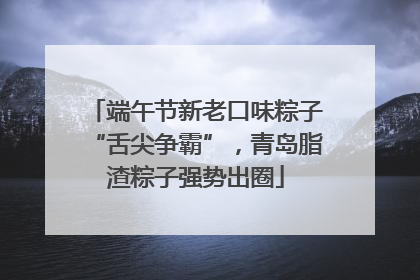 端午节新老口味粽子“舌尖争霸”，青岛脂渣粽子强势出圈