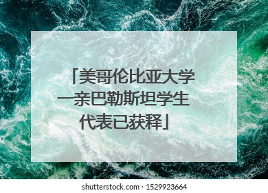 美哥伦比亚大学一亲巴勒斯坦学生代表已获释