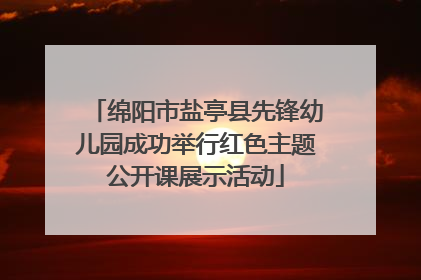 绵阳市盐亭县先锋幼儿园成功举行红色主题公开课展示活动