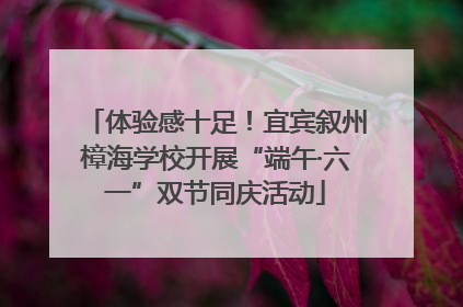 体验感十足！宜宾叙州樟海学校开展“端午·六一”双节同庆活动