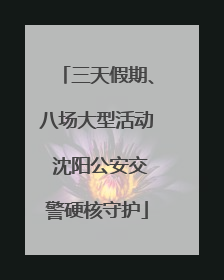 三天假期、八场大型活动 沈阳公安交警硬核守护