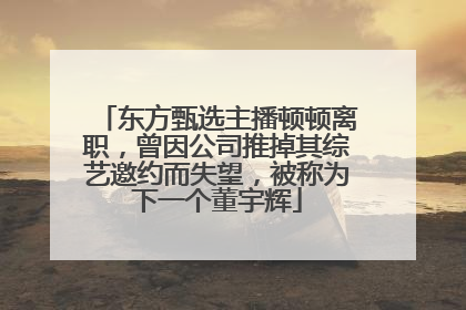 东方甄选主播顿顿离职，曾因公司推掉其综艺邀约而失望，被称为下一个董宇辉