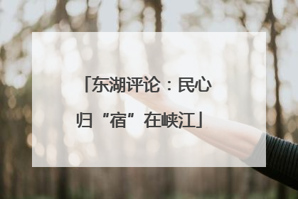 东湖评论：民心归“宿”在峡江