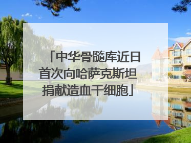 中华骨髓库近日首次向哈萨克斯坦捐献造血干细胞