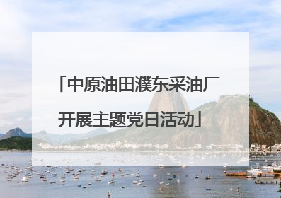 中原油田濮东采油厂开展主题党日活动