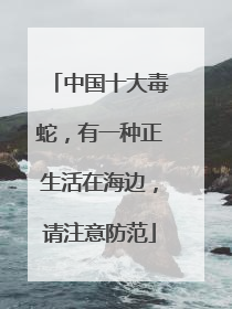 中国十大毒蛇，有一种正生活在海边，请注意防范