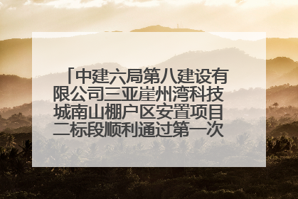 中建六局第八建设有限公司三亚崖州湾科技城南山棚户区安置项目二标段顺利通过第一次主体结构验收