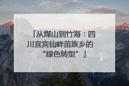 从煤山到竹海：四川宜宾仙峰苗族乡的“绿色转型”