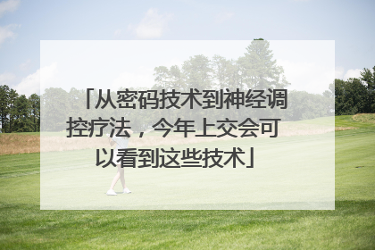 从密码技术到神经调控疗法，今年上交会可以看到这些技术