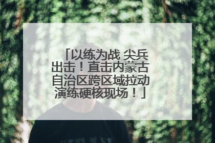 以练为战 尖兵出击！直击内蒙古自治区跨区域拉动演练硬核现场！