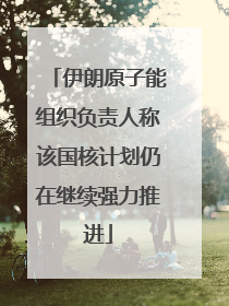 伊朗原子能组织负责人称该国核计划仍在继续强力推进