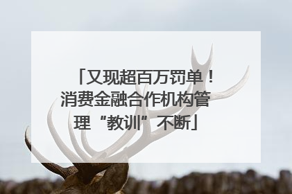 又现超百万罚单！消费金融合作机构管理“教训”不断