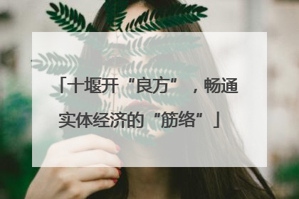 十堰开“良方”，畅通实体经济的“筋络”