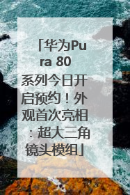华为Pura 80系列今日开启预约！外观首次亮相：超大三角镜头模组