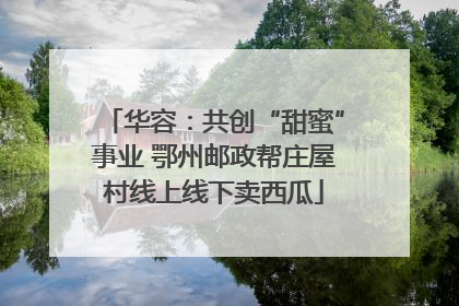 华容：共创“甜蜜”事业 鄂州邮政帮庄屋村线上线下卖西瓜