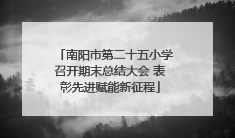 南阳市第二十五小学召开期末总结大会 表彰先进赋能新征程