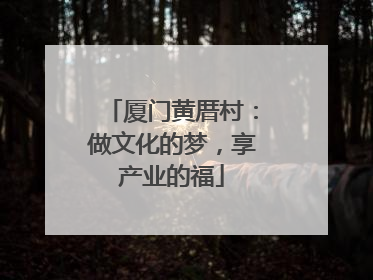 厦门黄厝村：做文化的梦，享产业的福