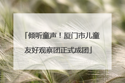 倾听童声！厦门市儿童友好观察团正式成团