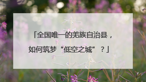 全国唯一的羌族自治县，如何筑梦“低空之城”？
