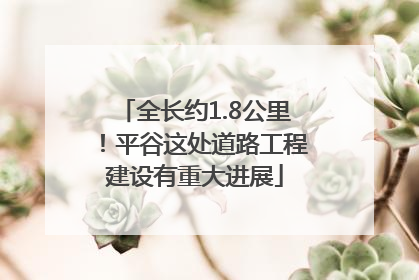 全长约1.8公里！平谷这处道路工程建设有重大进展